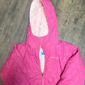 Columbia Fuchsia Quilted Hooded Jacket